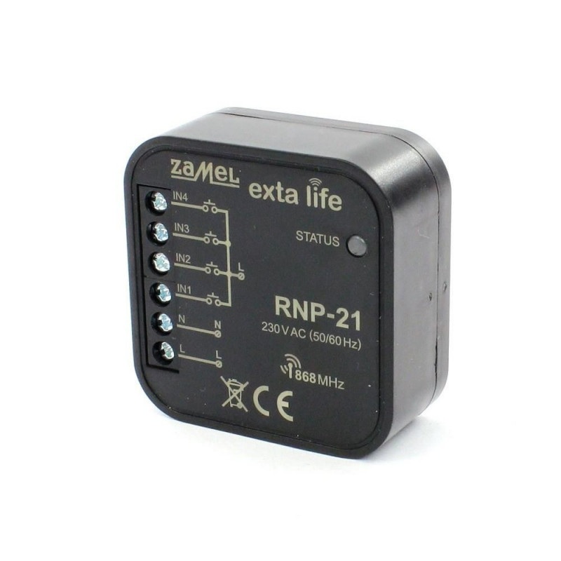 Exta Life - Radiowy nadajnik puszkowy 4-kanałowy 230V - RNP-21