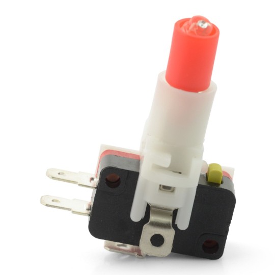 Кнопка 10 см - червона - плоска