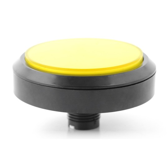 Кнопка 10 см - жовта - плоска