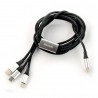 Przewód USB-C Baseus Rapid 3w1 USB-C / microUSB / Lightning 1,2m - czarny - zdjęcie 1
