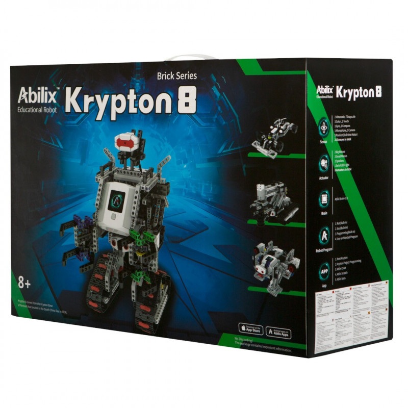 Abilix Krypton 8 - robot edukacyjny 1,3GHz / 1122 klocków do budowy 50 projektów z instrukcjami PL