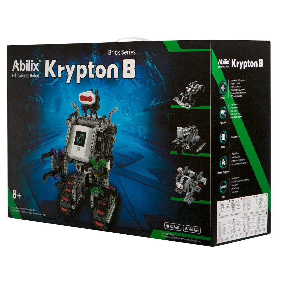 Abilix Krypton 8 - robot edukacyjny 1,3GHz / 1122 klocków do budowy 50 projektów z instrukcjami PL