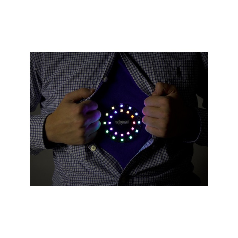 BrightDot - płytka rozwojowa do inteligentnej odzieży z 24 RGB LED