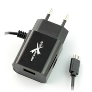 Zasilacz Ampere ATCMU24B microUSB + USB 2,4A - czarny
