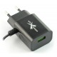 Zasilacz Ampere ATCMU24B microUSB + USB 2,4A - czarny Zasilacz Ampere ATCMU24B microUSB + USB 2,4A - czarny