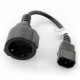 Przedłużacz kabla zasilającego IEC 320 C14 - Schuko(F) do UPS 20cm - czarny Przedłużacz kabla zasilającego IEC 320 C14 - Schuko(F) do UPS 20cm - czarny