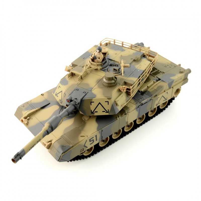 Czołg RC zdalnie sterowany - Abrams M1A2 - 1:24