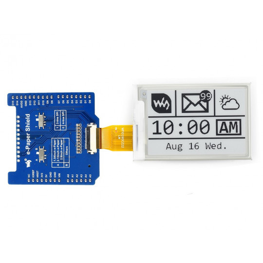 E-Paper Raw Panel Driver Shield - щит дисплея електронного паперу для Arduino - SPI - Waveshare 15082