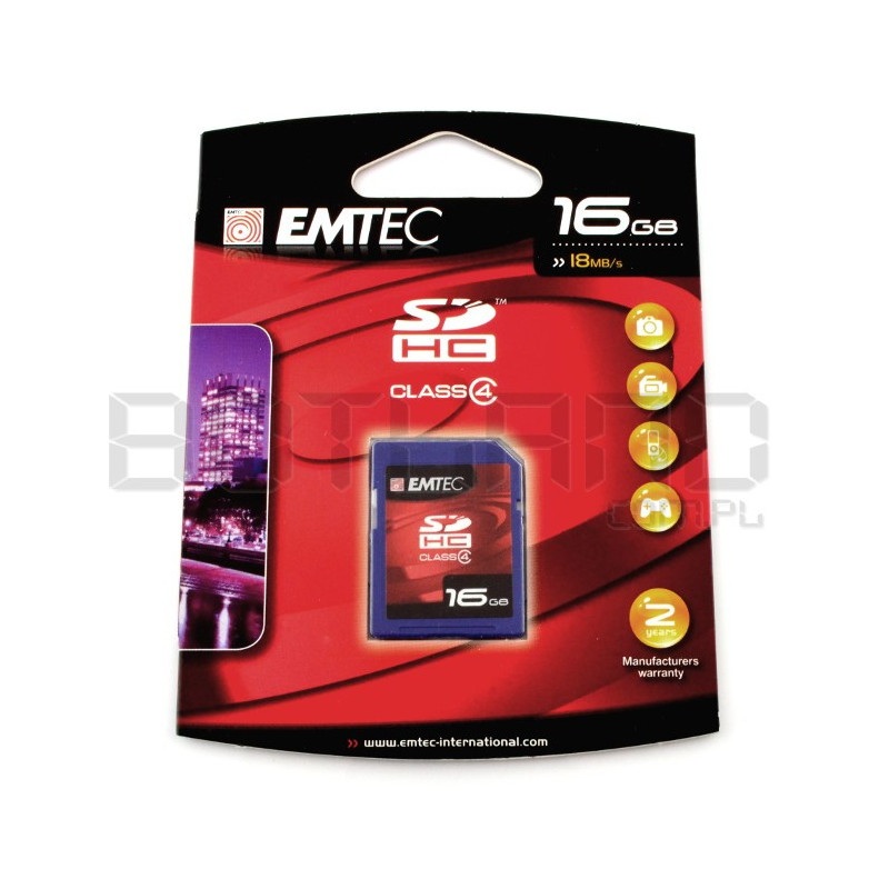 Karta pamięci Emtec SDHC SD 16GB klasa 4