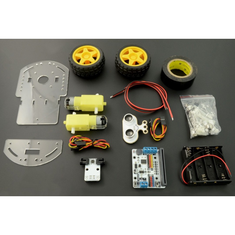 ElecFreaks Motor:bit Car - zestaw do budowy inteligentnego samochodu - przezroczysty