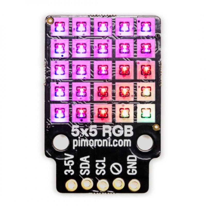 PiMoroni IS31FL3731 - matryca LED RGB 5x5 I2C