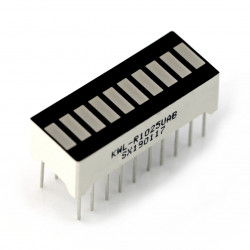 Wyświetlacz LED linijka - 10-segmentowy - bursztynowy