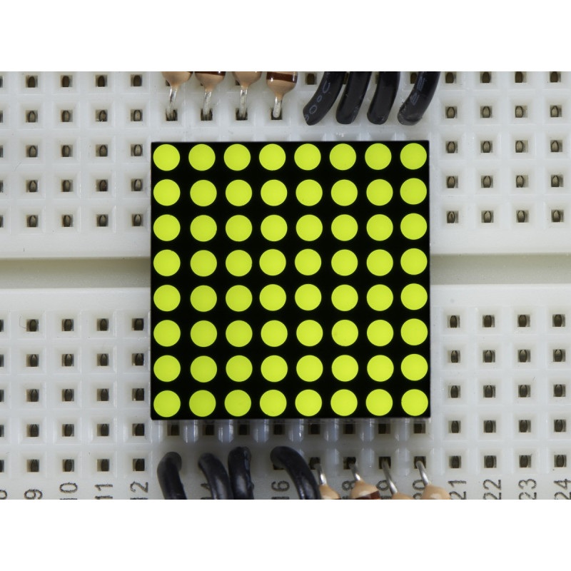 Miniaturowa matryca LED 8x8 0,8'' - limonkowa