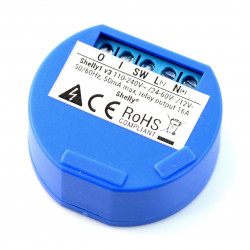 Shelly1 - Relay Switch 1x przekaźnik 12VDC / 230VAC WiFi 16A  - aplikacja Android / iOS