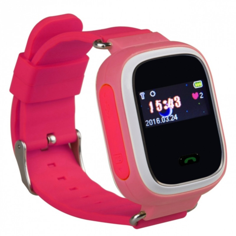 Zegarek dla dzieci z lokalizatorem GPS - różowy
