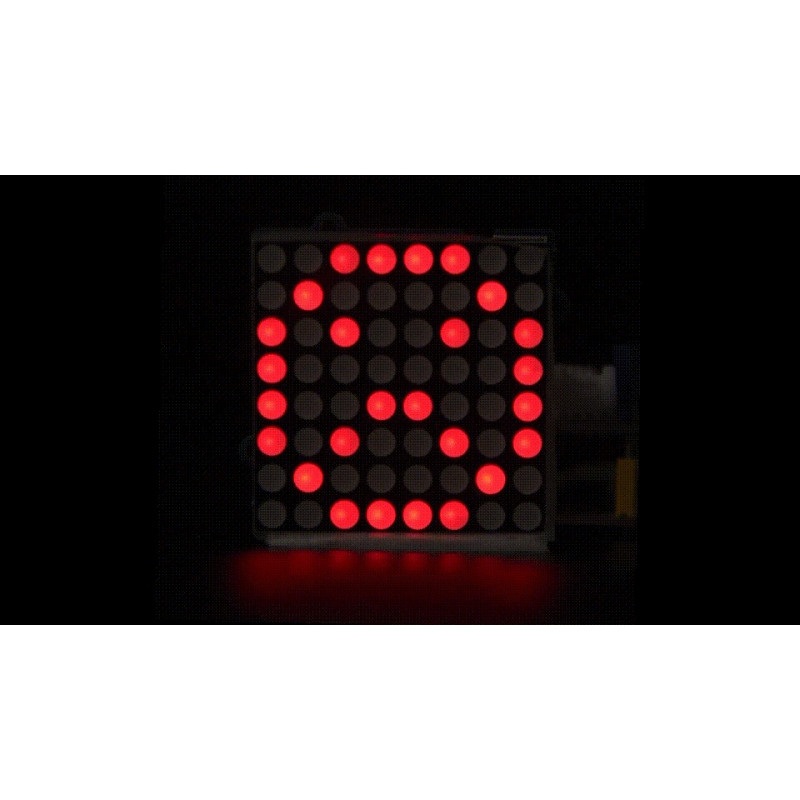 Grove  Red LED Matrix w/Driver - matryca LED Matrix 38x38mm - czerwona + sterownik HT16K33