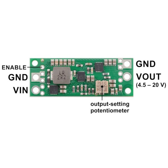 U3V70A - підвищувальний перетворювач - регульований - 4,5-20 В 10 А - Pololu 2890