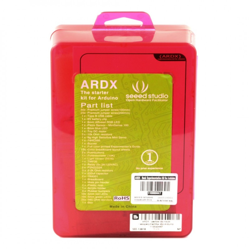 ARDX - zestaw do nauki i eksperymentów dla Arduino poziom 1