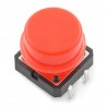 Tact Switch 12x12 mm z nasadką okrągły - czerwony - zdjęcie 2