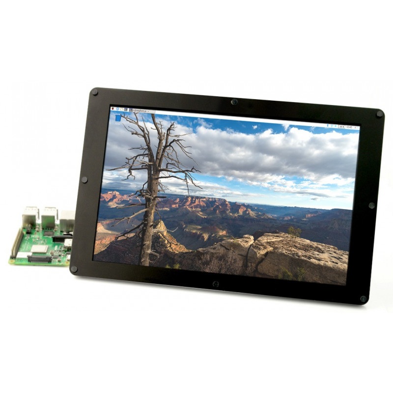 Ekran Seeed studio LCD IPS 10,1'' 1200x1920px HDMI  + USB dla  Raspberry Pi 3B+/3B/2B/Zero obudowa czarna
