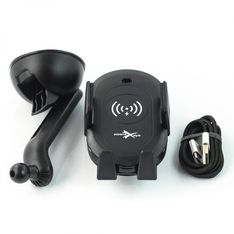 Uchwyt samochodowy na telefon z ładowarką bezprzewodową - automatyczny - eXtreme SIR1