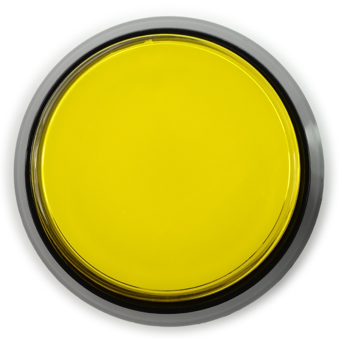 Arcade Push Button 60mm czarna obudowa - żółty z podświetleniem