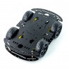 Metalowe podwozie robota 4WD czterokołowe  z silnikami - prostokątne - czarne - zdjęcie 1