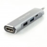 Adapter (HUB) USB typu C na HDMI / USB 3.0 / USB 2.0 / C port - zdjęcie 3