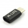 Adapter przejściówka Micro USB - USB typu C M-Life - czarna - zdjęcie 2