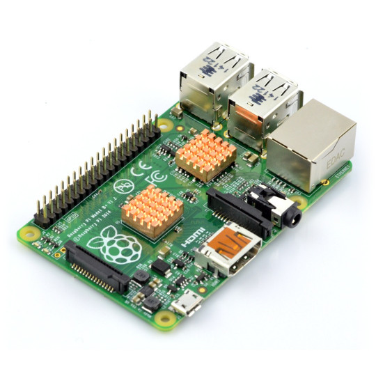 Комплект мідних радіаторів для Raspberry Pi 4/3/2/B+/Zero - 8 шт.