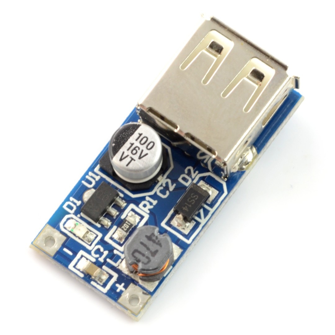 Przetwornica step-up 5V 1,2 A z gniazdem USB