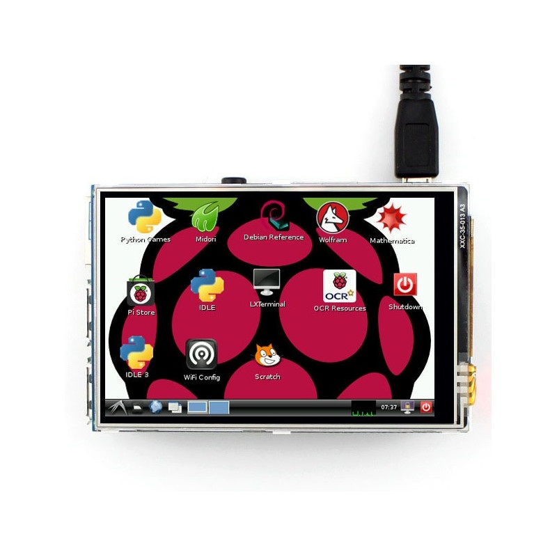 Ekran dotykowy - rezystancyjny LCD TFT 3,5'' 320x480px GPIO dla Raspberry Pi