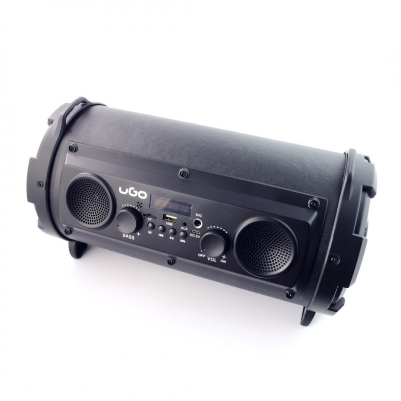 Głośnik Bluetooth uGo Bazooka Karaoke 16W RMS z mikrofonem - czarny