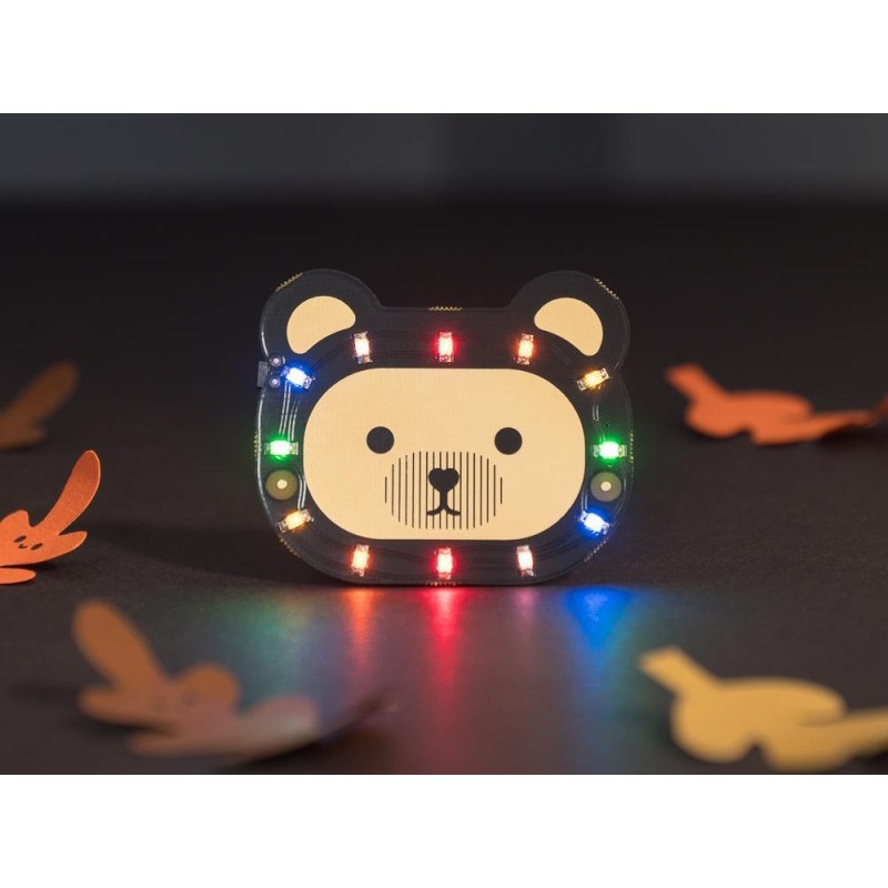 Bearables Bear Kit - zestaw naklejek z diodami LED i czujnikiem ruchu
