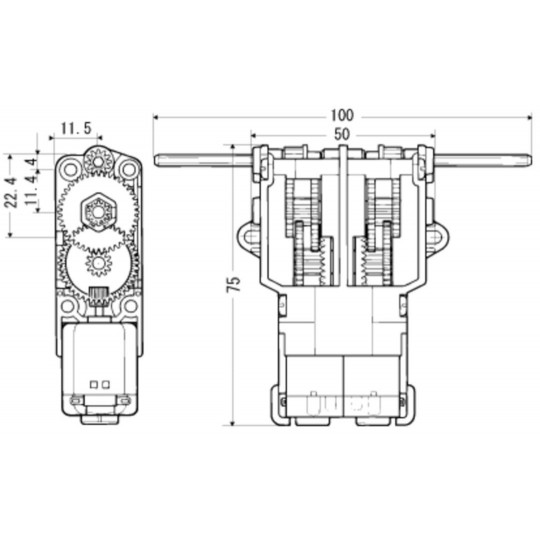 Комплект подвійних шестерень Tamiya 70097