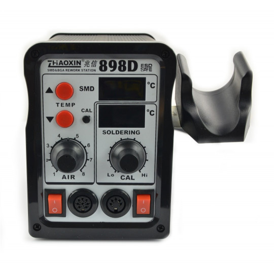 Паяльна станція Zhaoxin 898D 2-в-1 з гарячим повітрям та жалом, вентилятором у прасці - 760 Вт