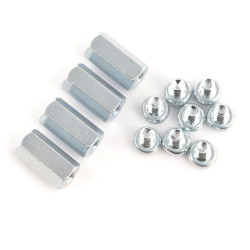 Dystanse metalowe Delock M2,5 10mm + śrubki - 4 szt.