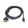 Przewód DVI - HDMI czarny 3m - zdjęcie 2