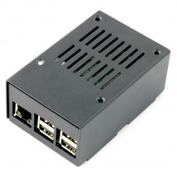 Obudowa do HiFiBerry Digi+ i Raspberry Pi Model 3/2/B+ stalowa czarna IV