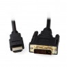 Przewód DVI - HDMI czarny 3m - zdjęcie 1