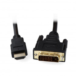 Przewód DVI - HDMI czarny 1.8m