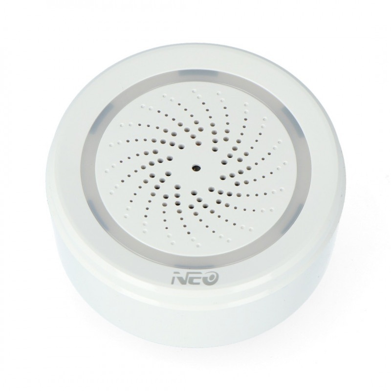 WiFi Smart Device- Syrena alarmowa WiFi z czujnikiem temperatury i wilgotności Neo