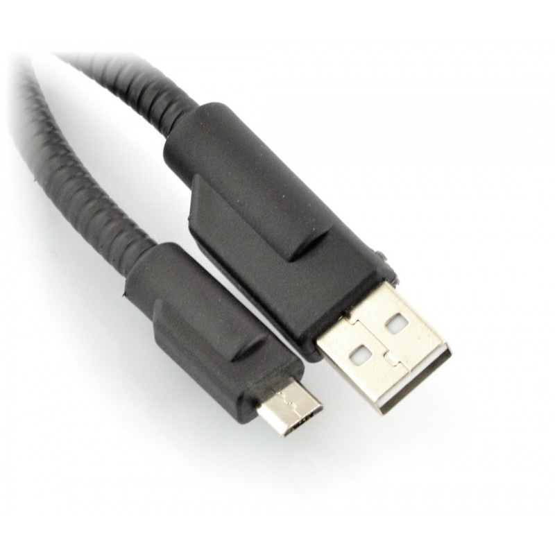 Przewód USB A - microUSB - B 0,2 m - sztywny