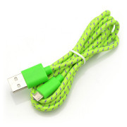 Przewód microUSB B - A w zielonym oplocie EB175GP - 1m