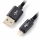 Przewód silikonowy USB A - Lightning do iPhone / iPad / iPod - 1.5m czarny Przewód silikonowy USB A - Lightning do iPhone / iPad / iPod - 1.5m czarny