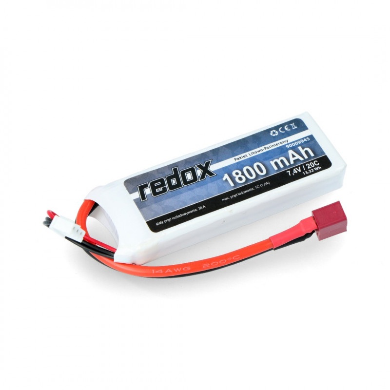 Pakiet LiPol Redox 1300 mAh 20C 7.4V