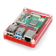 Obudowa do Raspberry Pi Model 4B Pibow Coupé 4 – Czerwona