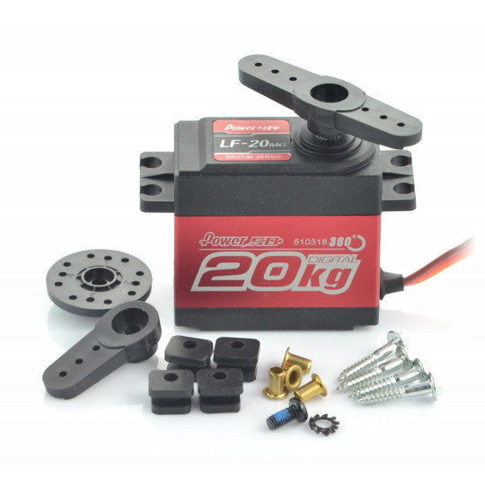 Стандартний сервопривід PowerHD LF-20MG-360 - безперервна робота на 360 градусів