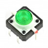 Tact Switch 12x12, 7mm THT 6pin - zielone podświetlenie - zdjęcie 1