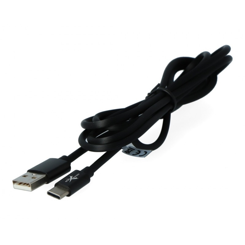 Przewód eXtreme USB 2.0 Typ-C silikonowy czarny - 1,5m